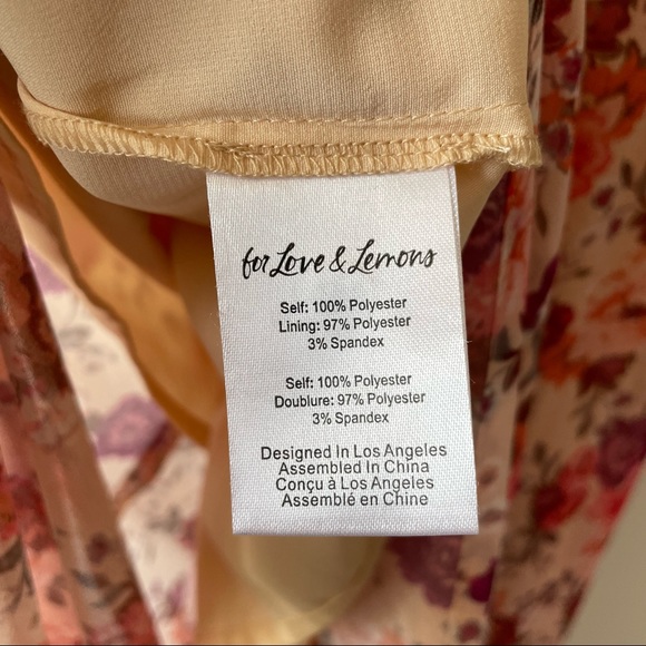 SOLD For Love & Lemons Evie Floral Maxi Dress in Tearose Sz S - Picture 12 of 13